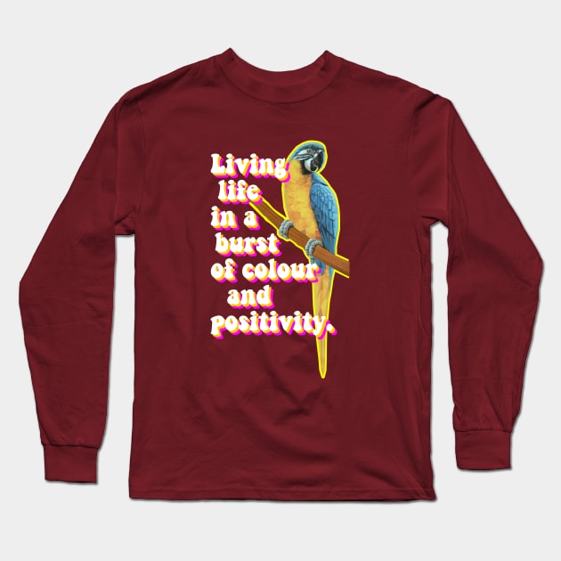 Living Life - Low Poly Macaw Long Sleeve T-Shirt by toz-art